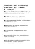 GLOBUS QUIZ 2 PARTS 1 AND 2 PRACTICE REVIEW SOLUTION SET CONFIRMED ACCURACY 2026
