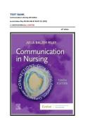 TEST BANK&lowbar; Communication in Nursing 10th Edition by Julia Balzer Riley RN MN AHN-BC REACE CSL &lpar;2023&rpar; &vert;&vert; LATEST EDITION&vert;&vert;ALL CHAPTERS