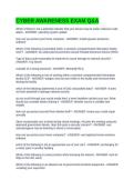 CYBER AWARENESS EXAM Q&A