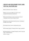 GROWTH AND DEVELOPMENT STUDY GUIDE WITH FULL SOLUTIONS 2026