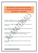 DIAMOND & DIAMOND GRADING EXAM QUESTIONS AND ANSWERS GRADED A&plus; 2025&sol;2026