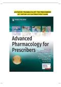 Advanced Pharmacology for Prescribers 1st Edition Test Bank 2025 &vert; Verified Questions & Answers Graded A&plus; PDF
