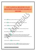 EMT NATIONAL REGISTRY EXAM QUESTIONS AND ANSWERS GRADED A&plus; 2025&sol;2026