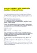 MTTC 120 Science and Social Studies Exam Questions with Correct Answers 