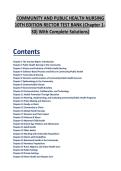 Community and Public Health Nursing &ndash; 10th Edition &lpar;Rector&rpar; &ndash; Test Bank Chapters 1&ndash;30 with Complete Solutions &vert; Exam Preparation Material