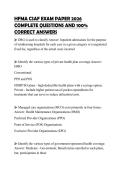 HFMA CSAF EXAM PAPER 2026 COMPLETE QUESTIONS AND 100&percnt; CORRECT ANSWERS