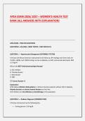 APEA Women&rsquo;s Health Exam Newest &sol;APEA Women&rsquo;s Health Exam