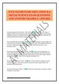 FTCE ELEMENTARY EDUCATION K-6 SOCIAL SCIENCE EXAM QUESTIONS AND ANSWERS GRADED A&plus; 2025&sol;2026