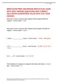 MRSO EXAM PREP 2025 BRAND NEW ACTUAL EXAM WITH 100 VERIFIED QUESTIONS AND CORRECT SOLUTIONS GUARANTEED VALUE PACK ACE YOUR GRADES&period;