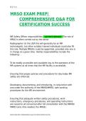 MRSO EXAM PREP COMPREHENSIVE QA FOR CERTIFICATION SUCCESS