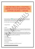 FSE2100 EMBALMING I CHAPTER 6 CHEMICALS EXAM QUESTIONS AND ANSWERS GRADED A&plus; 2025&sol;2026
