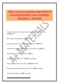 STILL ALICE EXAM HEALTH SCIENCE EXAM QUESTIONS AND ANSWERS GRADED A&plus; 2025&sol;2026
