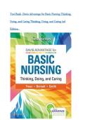 Test Bank -Davis Advantage for Basic Nursing Thinking&comma; Doing&comma; and Caring Thinking&comma; Doing&comma; and Caring 3rd Edition &lpar; Leslie S&period; Treas&comma;2026&rpar; Newest Edition