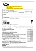 2025 AQA GCSE FRENCH Foundation Tier   Paper 1 Listening  Question Paper with Marking Scheme Attached 