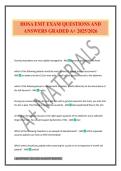 HOSA EMT EXAM QUESTIONS AND ANSWERS GRADED A&plus; 2025&sol;2026