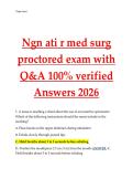  NGN ATI RN Med Surg Proctored Exam Q&A 2026 &ndash; 100&percnt; Verified Answers & Rationales