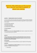 NURS 6521 FINAL EXAM Advanced Pharmacology&period; Winter 2026-2027 QUESTIONS & ANSWERS &lpar; A&plus; GRADED 100&percnt; VERIFIED&rpar;