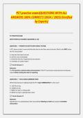 PCT practice exam&lbrace;QUESTIONS WITH ALL ANSWERS 100&percnt; CORRECT&rcub; &lpar;2024 &sol; 2025&rpar; &lpar;Verified by Experts&rpar;