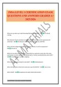IMSA LEVEL 1 CERTIFICATION EXAM QUESTIONS AND ANSWERS GRADED A&plus; 2025&sol;2026