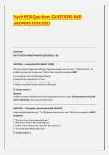 Psych HESI Questions QUESTIONS AND ANSWERS 2026-2027