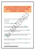 LA COUNTY PROTOCOL STUDY GUIDE EXAM QUESTIONS AND ANSWERS GRADED A&plus; 2025&sol;2026