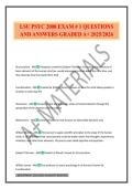 LSU PSYC 2000 EXAM &num; 1 QUESTIONS AND ANSWERS GRADED A&plus; 2025&sol;2026