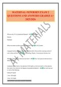 MATERNAL-NEWBORN EXAM 2 QUESTIONS AND ANSWERS GRADED A&plus; 2025&sol;2026