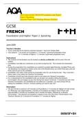 2025 AQA GCSE FRENCH Foundation and Higher   Paper 2 Speaking   Question Paper with Marking Scheme Attached 