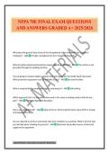 NFPA 70E FINAL EXAM QUESTIONS AND ANSWERS GRADED A&plus; 2025&sol;2026