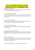 EPIC SYSTEMS MODULES EXAM QUESTIONS WITH ANSWERS 2026