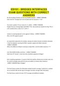 EDI101 - BRIDGES INTERFACES EXAM QUESTIONS WITH CORRECT ANSWERS
