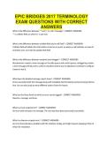 EPIC BRIDGES 2017 TERMINOLOGY EXAM QUESTIONS WITH CORRECT ANSWERS