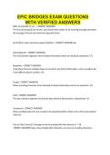 EPIC BRIDGES EXAMS STUDY GUIDE QUESTIONS WITH CORRECT ANSWERS