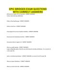 EPIC BRIDGES EXAM QUESTIONS WITH CORRECT ANSWERS&period;