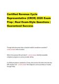 Certified Revenue Cycle  Representative &lpar;CRCR&rpar; 2026 Exam  Prep &vert; Real Exam-Style Questions &vert; Guaranteed Success   