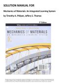 Solution Manual For Mechanics of Materials&colon; An Integrated Learning System 5th Edition By Timothy A&period; Philpot&period; All Chapters 1-17&vert; Latest 2026