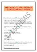 NR507 WEEK 7 EXAM QUESTIONS AND ANSWERS GRADED A&plus; 2025&sol;2026