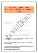 NR507 EDAPT WEEK 7 EXAM QUESTIONS AND ANSWERS GRADED A&plus; 2025&sol;2026