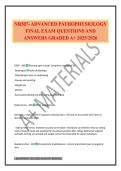 NR507- ADVANCED PATHOPHYSIOLOGY FINAL EXAM QUESTIONS AND ANSWERS GRADED A&plus; 2025&sol;2026