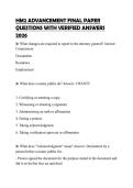 HM2 ADVANCEMENT FINAL PAPER QUESTIONS WITH VERIFIED ANSWERS 2026