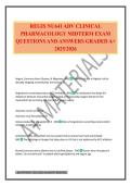 REGIS NU641 ADV CLINICAL PHARMACOLOGY MIDTERM EXAM QUESTIONS AND ANSWERS GRADED A&plus; 2025&sol;2026