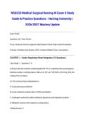NSG233 Medical Surgical Nursing III Exam 3 Study Guide & Practice Questions - Herzing University &vert; 2026&sol;2027 Mastery Update