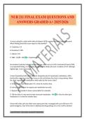 NUR 211 FINAL EXAM QUESTIONS AND ANSWERS GRADED A&plus; 2025&sol;2026