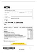 2025 AQA GCSE CITIZENSHIP STUDIES Paper 1   Question Paper & Mark Scheme &lpar;Merged&rpar; May 2025 &lbrack;VERIFIED&rsqb; 