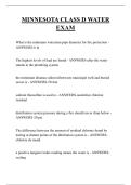 MINNESOTA CLASS D WATER EXAM QUESTIONS AND ANSWERS 2026
