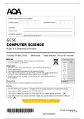 2025 AQA GCSE COMPUTER SCIENCE Paper 2 Computing Concepts  Question Paper & Mark Scheme &lpar;Merged&rpar; May 2025 &lbrack;VERIFIED&rsqb; 
