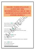 NURS 2502&colon; FINAL EXAM STUDY GUIDE QUESTIONS AND ANSWERS GRADED A&plus; 2025&sol;2026