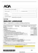 2025 AQA GCSE ENGLISH LANGUAGE Paper 1 Explorations in Creative Reading and Writing Question Paper & Mark Scheme  &lpar;Merged&rpar; May 2025 &lbrack;VERIFIED&rsqb; 