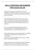 ABAA CERTIFIED AIR BARRIER SPECIALIST EXAM QUESTIONS AND ANSWERS 2026