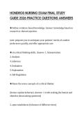 HONDROS NURSING EXAM FINAL STUDY GUIDE 2026 PRACTICE QUESTIONS ANSWERS